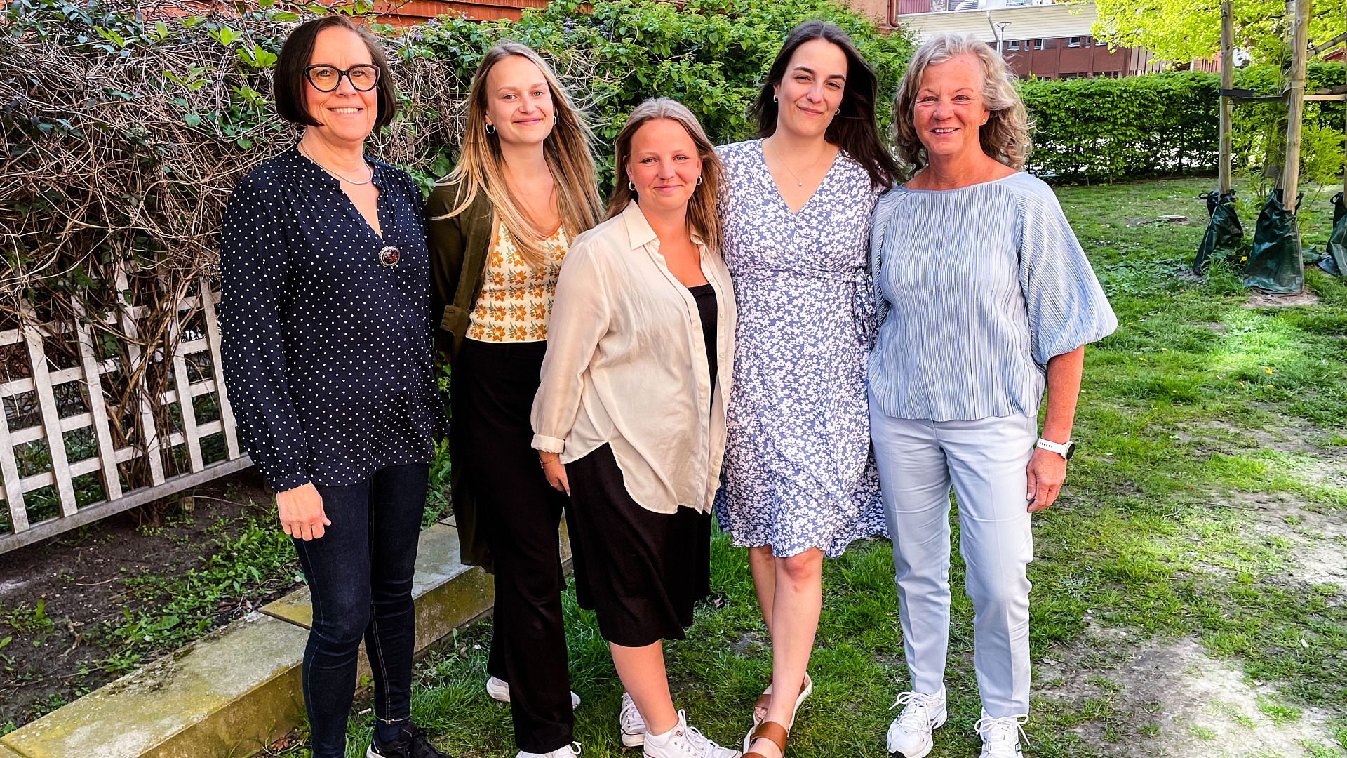 Minnesteamet från vänster Rosita Bröddén, Ida Jarl, Sophia Kaldma, Helena Modin och Susanne Bresby.