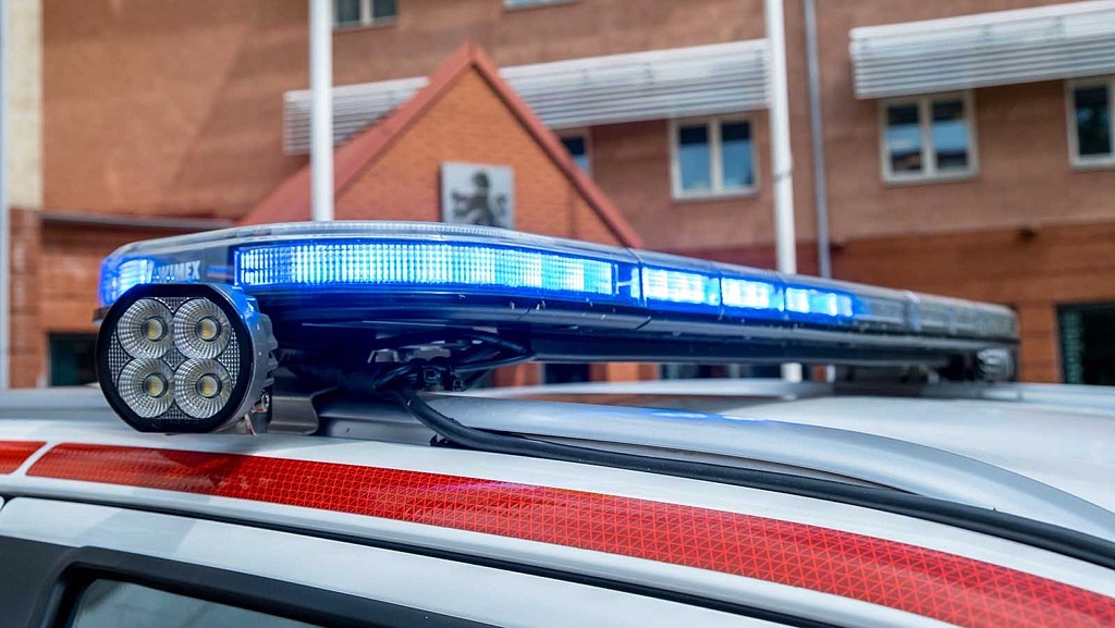 Blåljus på säkerhetsenhetens biltak