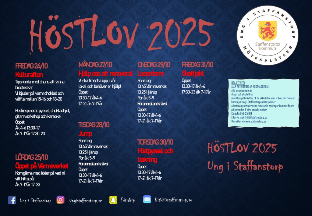 Höstlov med Ung i Staffanstorp